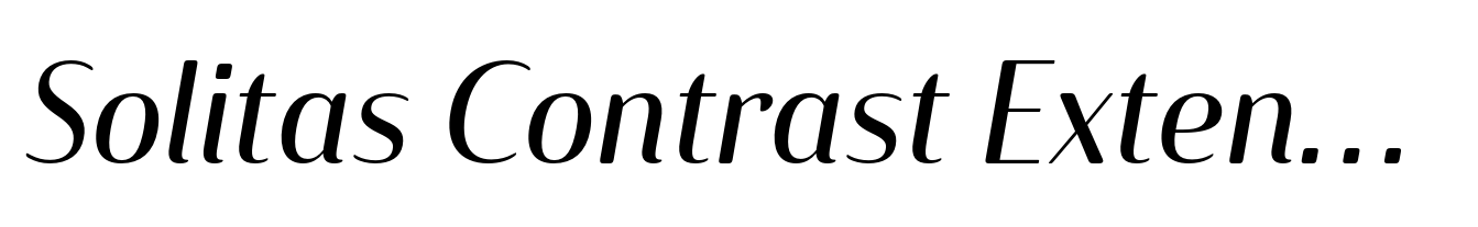 Solitas Contrast Extended Regular Italic